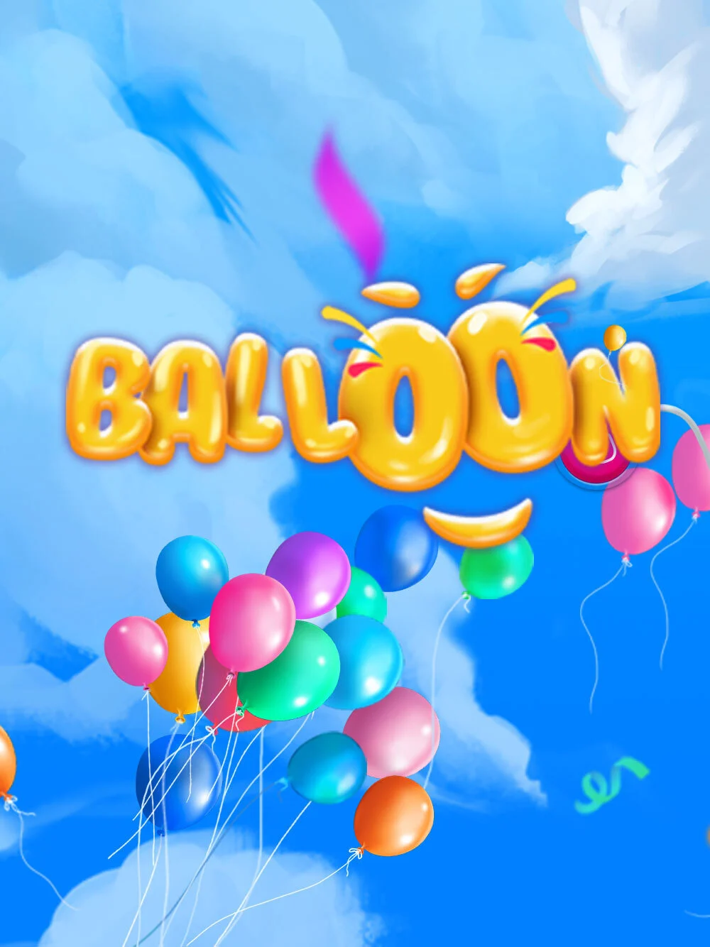 Tarjeta de juego con estilo divertido y colores intensos